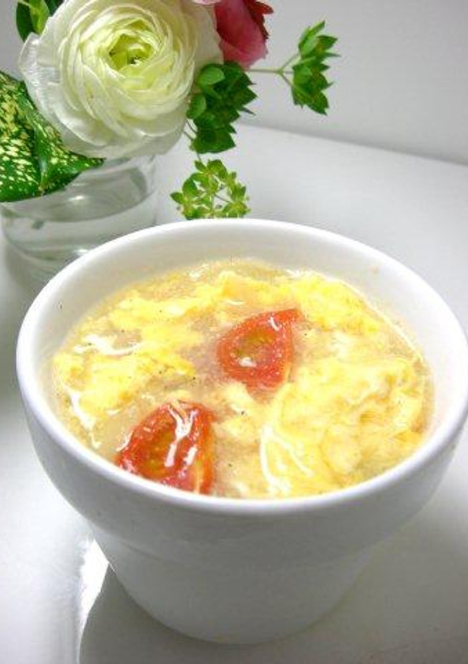 ❀　卵とプチトマトのとろみスープ　❀-レシピのメイン写真