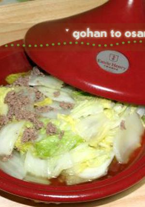 タジン鍋*丸ごと白菜と豚肉のイタリアン♪-レシピのメイン写真