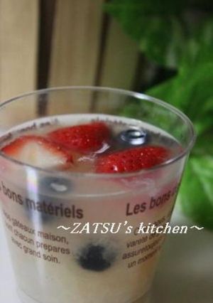 果汁100%ｸﾞﾚｰﾌﾟﾌﾙｰﾂｾﾞﾘｰ-レシピのメイン写真