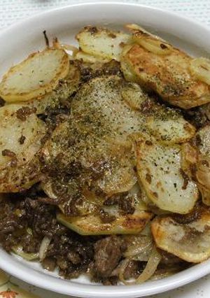 じゃがいもとひき肉の重ね焼き-レシピのメイン写真