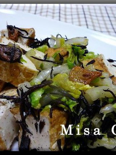 白菜と厚揚げのガーリック醤油和え-レシピのメイン写真