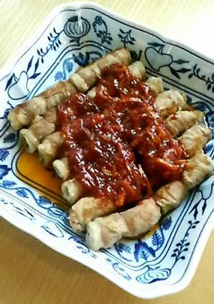 疲れ知らず！豚アスパラのさっぱりソース-レシピのメイン写真