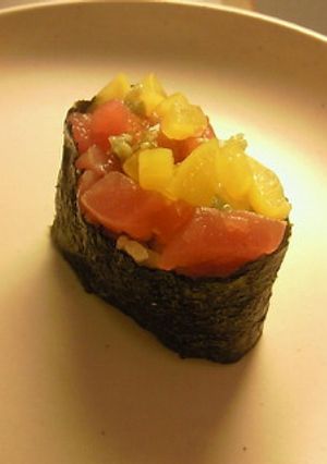 簡単マグロとコリコリたくあん寿司-レシピのメイン写真