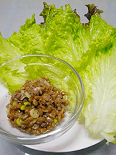 THE納豆☆レタスで巻き巻きの巻♪-レシピのメイン写真