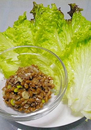 THE納豆☆レタスで巻き巻きの巻♪-レシピのメイン写真