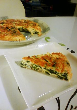 豆腐とほうれん草のケーキ風オムレツ-レシピのメイン写真