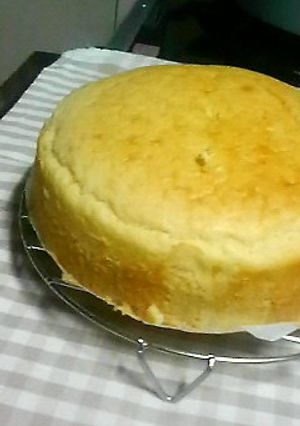 卵なし！ＨＭでフワフワスポンジケーキ♪-レシピのメイン写真