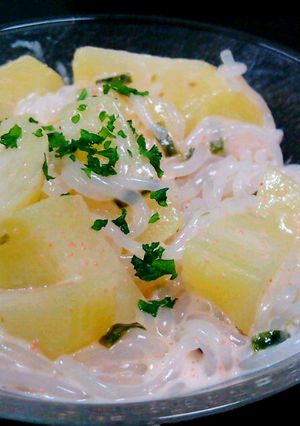 しらたきとじゃがいものタラコクリーム♪-レシピのメイン写真