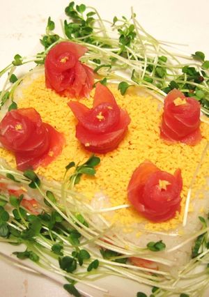 バラのケーキ寿司-レシピのメイン写真