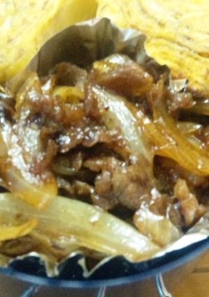 お弁当に♬すき焼きのタレで豚肉玉ねぎ炒め-レシピのメイン写真