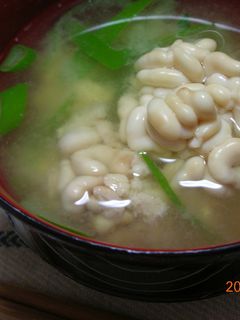 たらの白子(たち)のお味噌汁~下処理方法-レシピのメイン写真