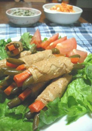 レンジ肉巻きの甘酢びたし-レシピのメイン写真