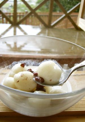 米粉だんごの豆乳ぜんざい-レシピのメイン写真