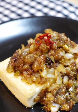 豆腐ステーキ・キャベタマ豚の中華あんかけ-レシピのメイン写真