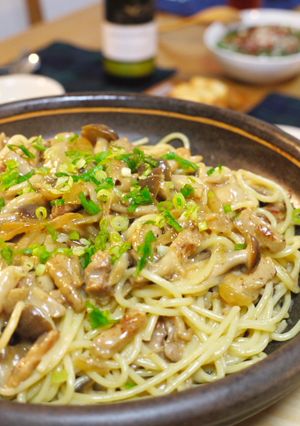 チキンのポン酢クリームスパゲッティ-レシピのメイン写真