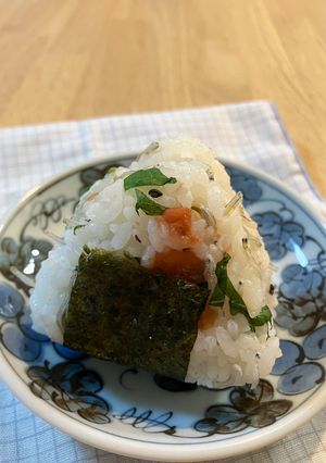 ちりめんじゃこ梅しそ☆混ぜ込みおにぎり-レシピのメイン写真