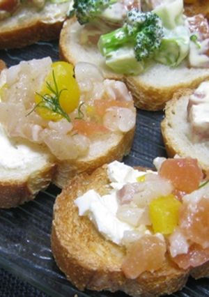鯛マリネのブルスケッタ-レシピのメイン写真