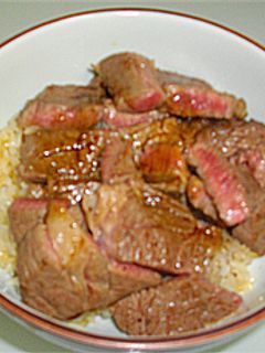 美味しんぼ風 牛肉丼(ステーキ丼)-レシピのメイン写真