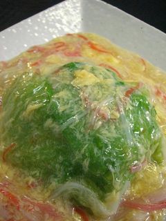 蒸しレタスの とろ~りカニかまあんかけ-レシピのメイン写真