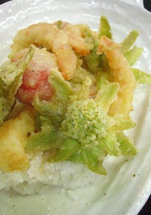 フキノトウと小海老の味噌天丼-レシピのメイン写真