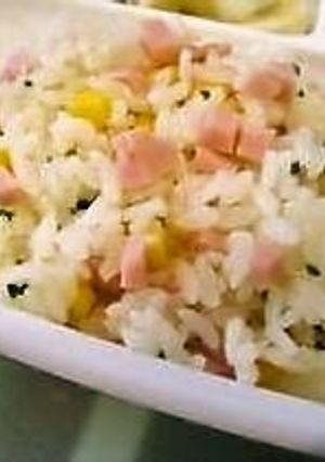 幼児食　ピンクのマヨコーンごはん-レシピのメイン写真