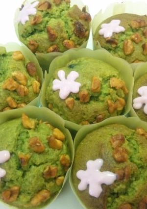 しっとり♪黒豆抹茶マフィン-レシピのメイン写真