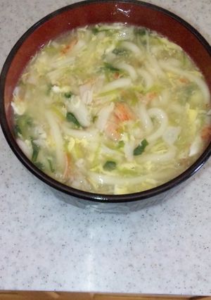 簡単!卵うどんランチ(親子分)-レシピのメイン写真