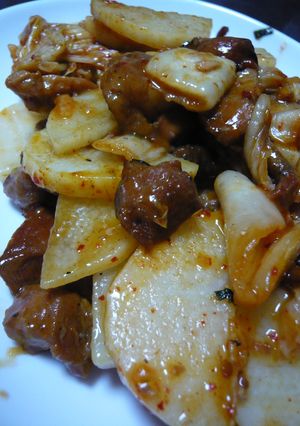１０分焼き鳥缶で楽ちん☆山芋キムチ炒め☆-レシピのメイン写真