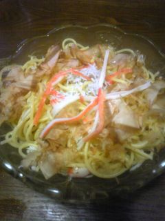 シラスと蟹カマの冷製パスタ@柚子胡椒風味-レシピのメイン写真