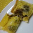 □残ったカレーで卵焼き□