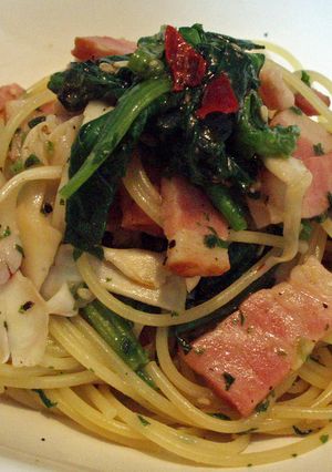 ふりかけで簡単ピリ辛パスタ-レシピのメイン写真