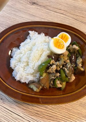 ナスとピーマンの和風ガパオライス-レシピのメイン写真