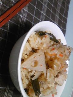 我が家の*炊き込みご飯*~五目ご飯~-レシピのメイン写真