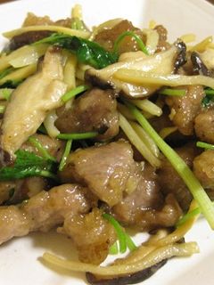 豚肉とタケノコと三つ葉の炒めもの。-レシピのメイン写真