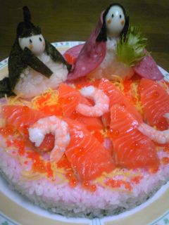 ひな祭りに☆チラシ寿司ケーキ☆-レシピのメイン写真