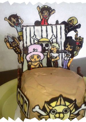 立体！チョコケーキ　ワンピースキャラデコ-レシピのメイン写真