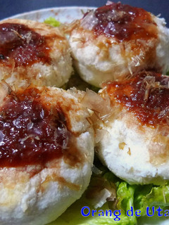おからはんぺん焼きの梅ポンソース-レシピのメイン写真