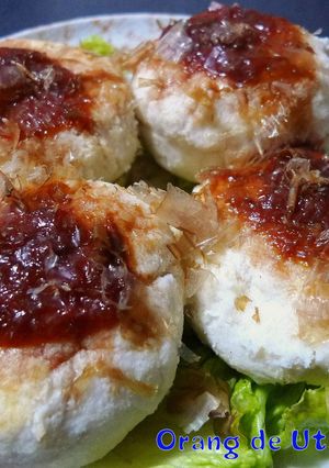 おからはんぺん焼きの梅ポンソース-レシピのメイン写真