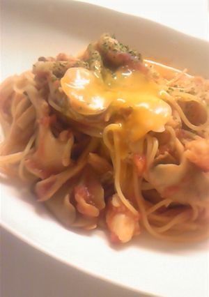●きのことえびのトマトクリームパスタ●-レシピのメイン写真