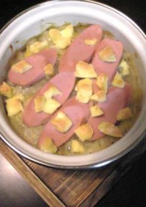 白菜と魚肉ソーセージのグラタン　簡単！-レシピのメイン写真
