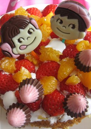 ✿デコレーションケーキは棒付きチョコで✿-レシピのメイン写真