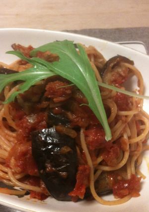 なすのトマトソースパスタ-レシピのメイン写真
