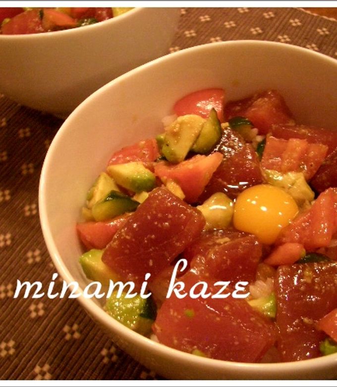 野菜たっぷりまぐろユッケ丼-レシピのメイン写真