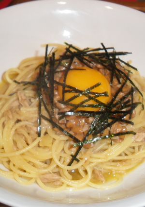 納豆とツナのスパゲッティー-レシピのメイン写真