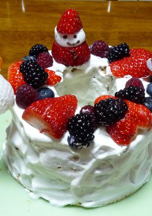 サンタクリスマスミルクティーシフォンデコ-レシピのメイン写真