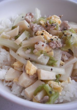 筍と卵の塩あんかけ丼-レシピのメイン写真