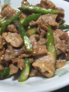 簡単♪アスパラと豚肉の甘辛みそ炒め-レシピのメイン写真
