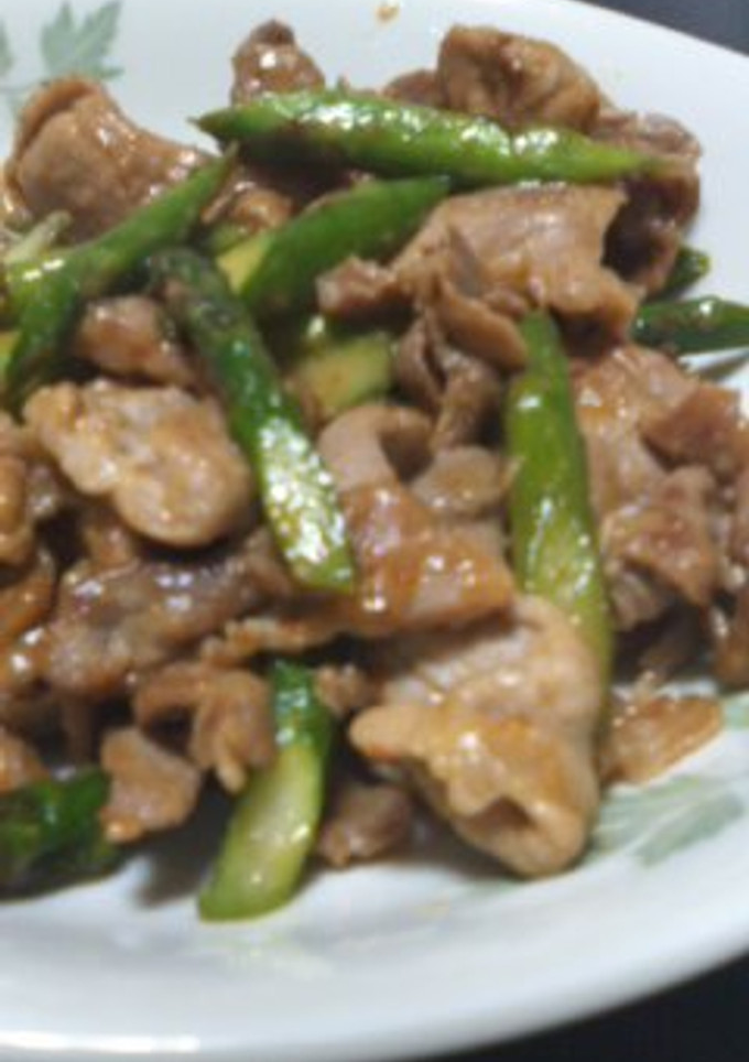 簡単♪アスパラと豚肉の甘辛みそ炒め-レシピのメイン写真