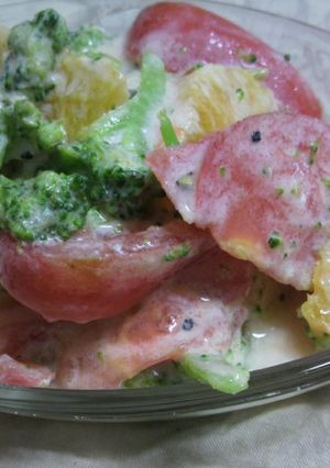 フルーツと野菜のヨーグルトサラダ。-レシピのメイン写真
