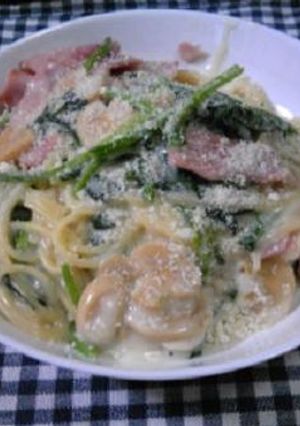 ほうれん草とベーコンのクリームパスタ❤-レシピのメイン写真